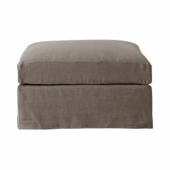 Pouf lin déhoussable Moëze - Gris