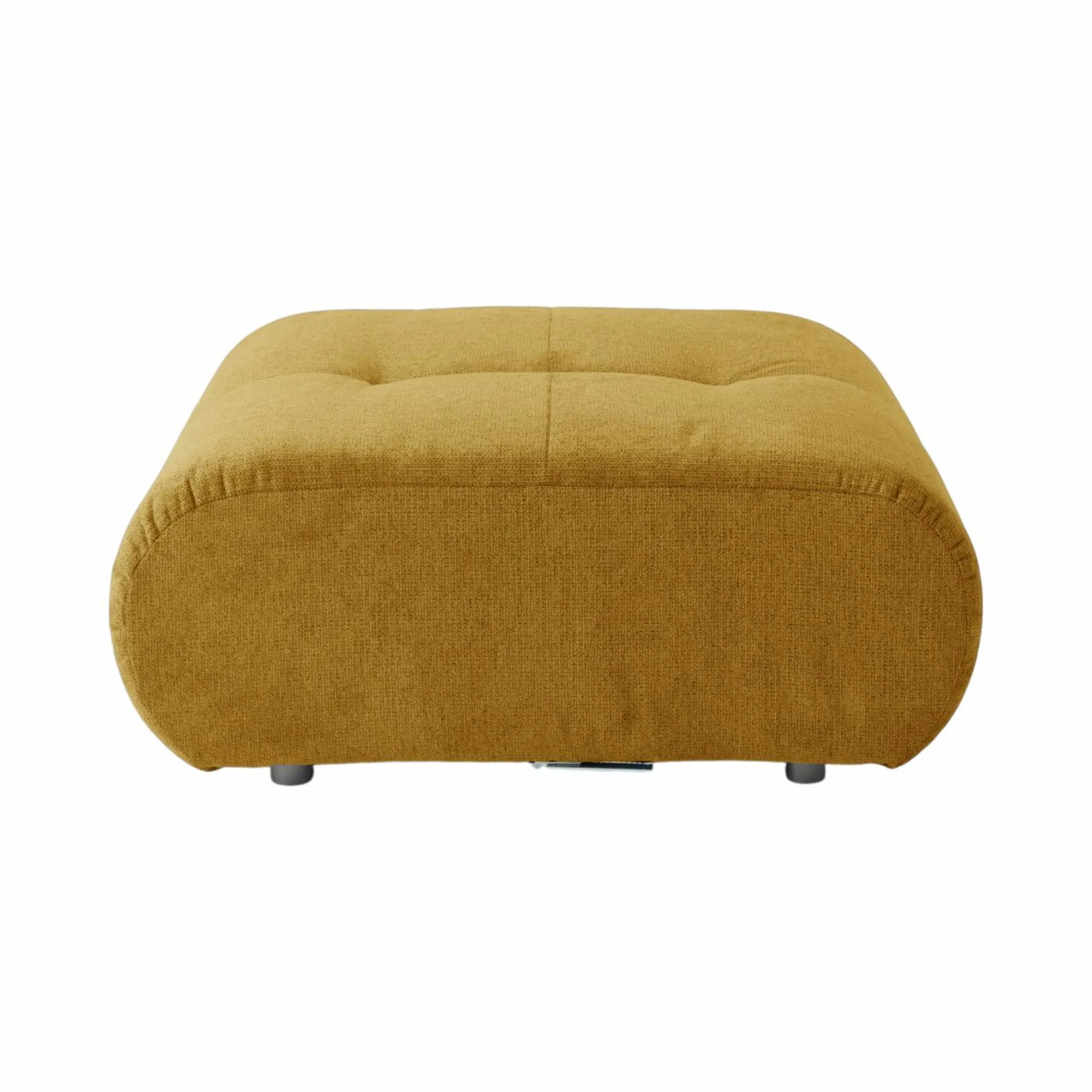 Pouf pour canapé modulable tissu Benny - Moutarde