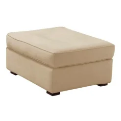 Pouf tissu coton déhoussable Marbella - Beige