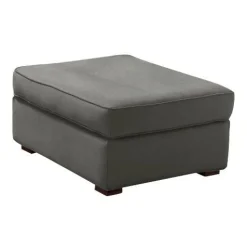 Pouf tissu coton déhoussable Marbella - Gris