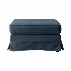 Pouf tissu déhoussable Naxos - Bleu