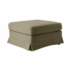 Pouf tissu déhoussable Naxos - Vert Olive