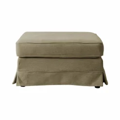 Pouf tissu déhoussable Naxos - Vert Olive