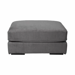 Pouf velours déhoussable Maé - Gris