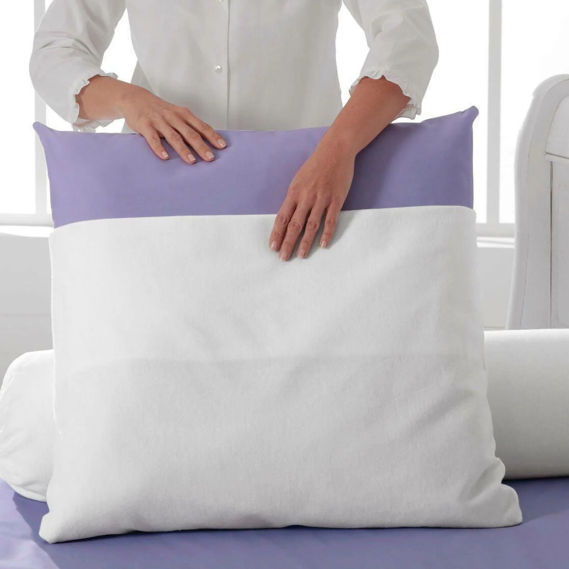 Protège oreiller molleton anti acariens et bactérien Anais - 50 x 70 cm