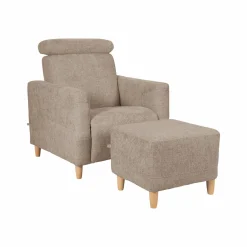 Repose pieds tissu Chambord - Beige