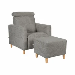 Repose pieds tissu Chambord - Gris