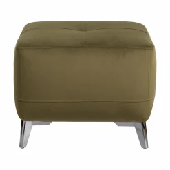 Repose pieds velours Cheverny - Vert Kaki