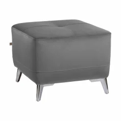 Repose pieds velours Cheverny - Gris Anthracite