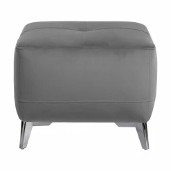 Repose pieds velours Cheverny - Gris Anthracite