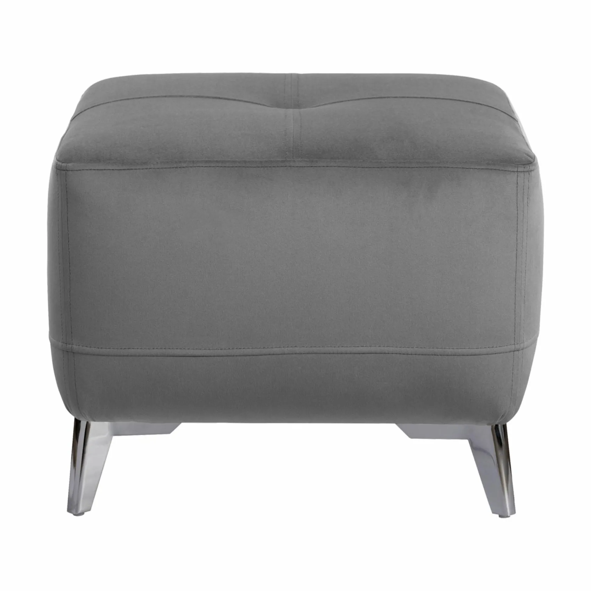 Repose pieds velours Cheverny - Gris Anthracite