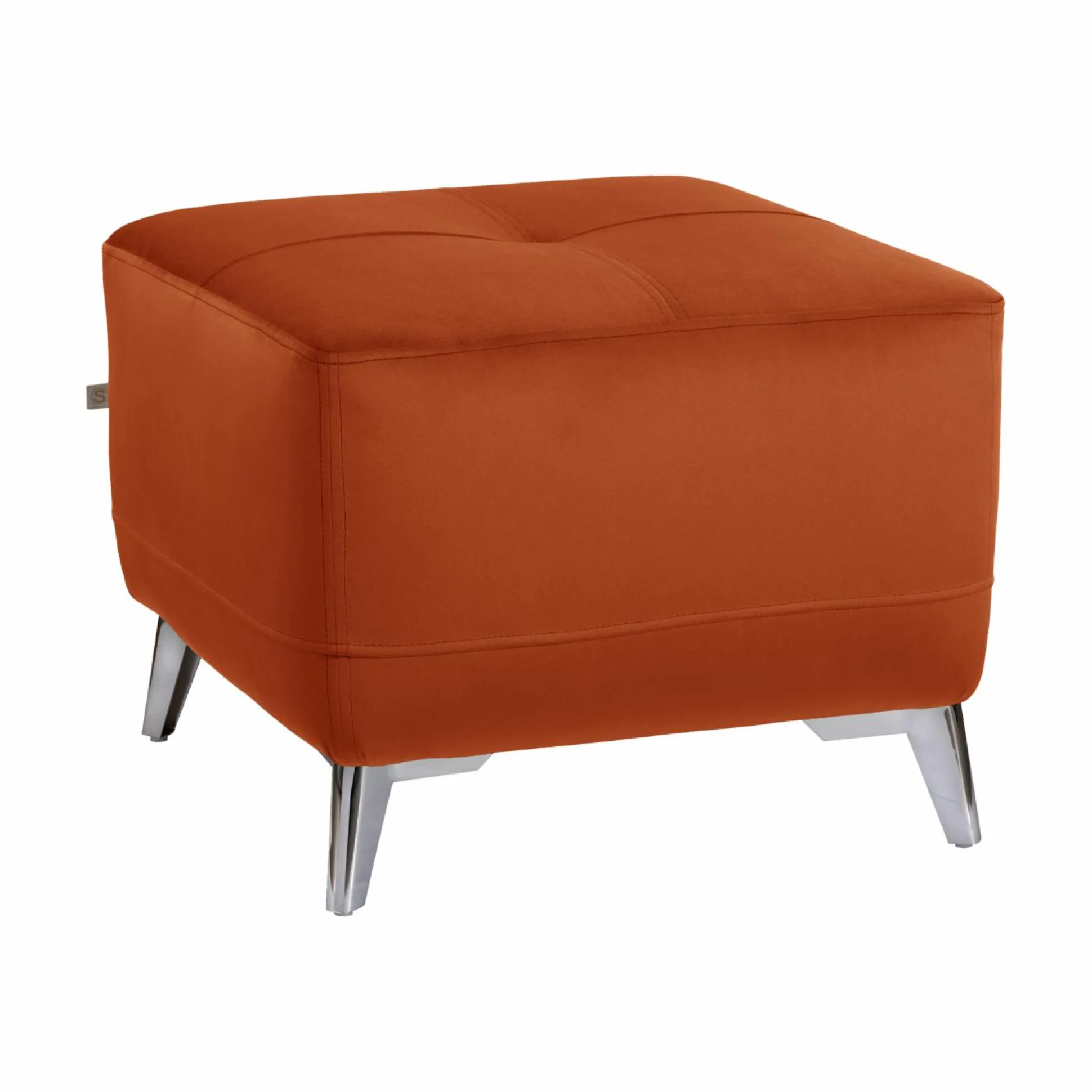 Repose pieds velours Cheverny - Rouille