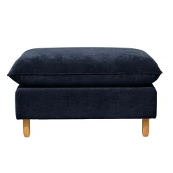 Repose-pieds tissu chenillé Portimo - Marine