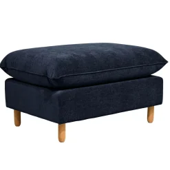 Repose-pieds tissu chenillé Portimo - Marine