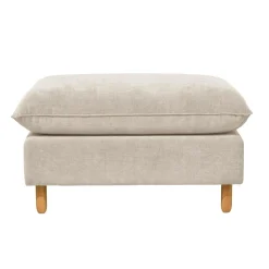 Repose-pieds tissu chenillé Portimo - Ecru