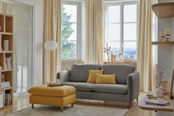 Repose-pieds tissu Portimo - Gris Clair