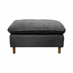 Repose-pieds velours côtelé Portimo - Gris