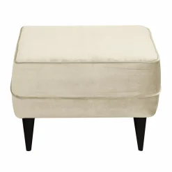 Repose-pieds velours Oscar - Ecru