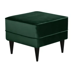 Repose-pieds velours Oscar - Vert Emeraude