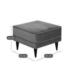 Repose-pieds velours Oscar - Vert Emeraude