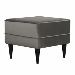 Repose-pieds velours Oscar - Gris Clair