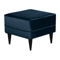 Repose-pieds velours Oscar - Bleu