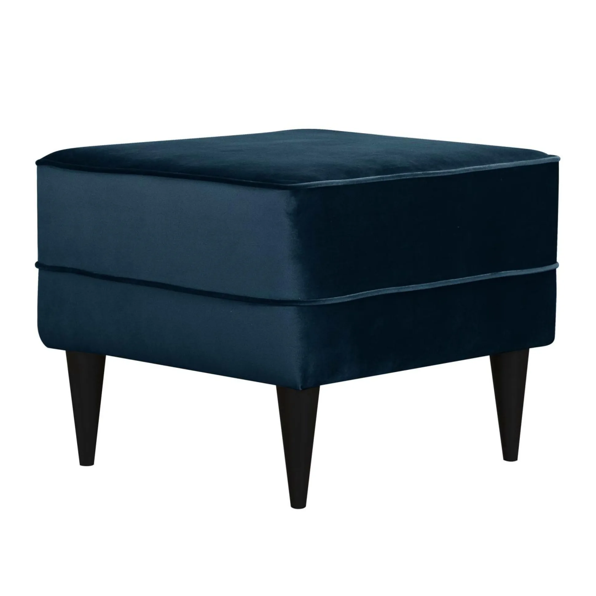 Repose-pieds velours Oscar - Bleu