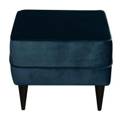 Repose-pieds velours Oscar - Bleu