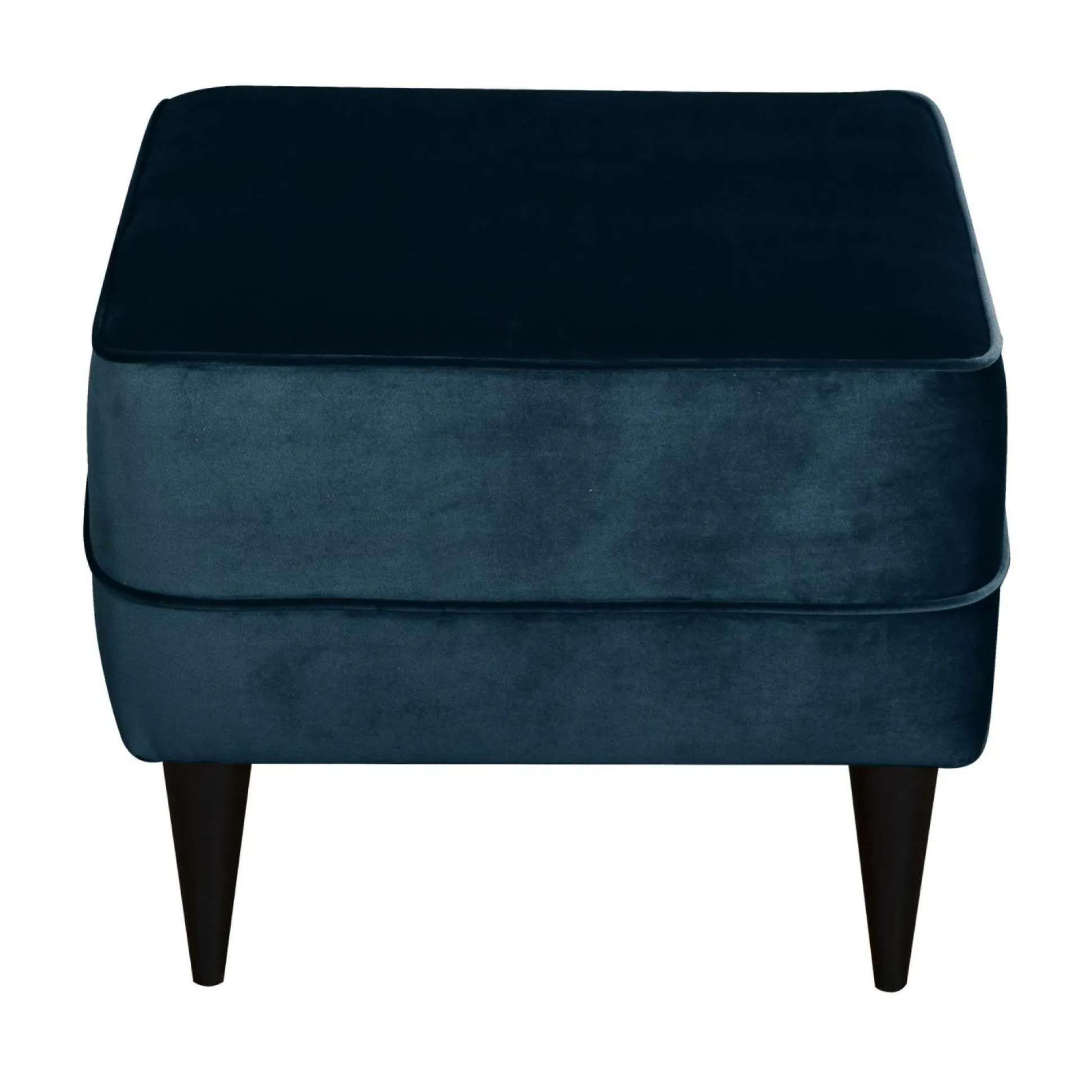 Repose-pieds velours Oscar - Bleu