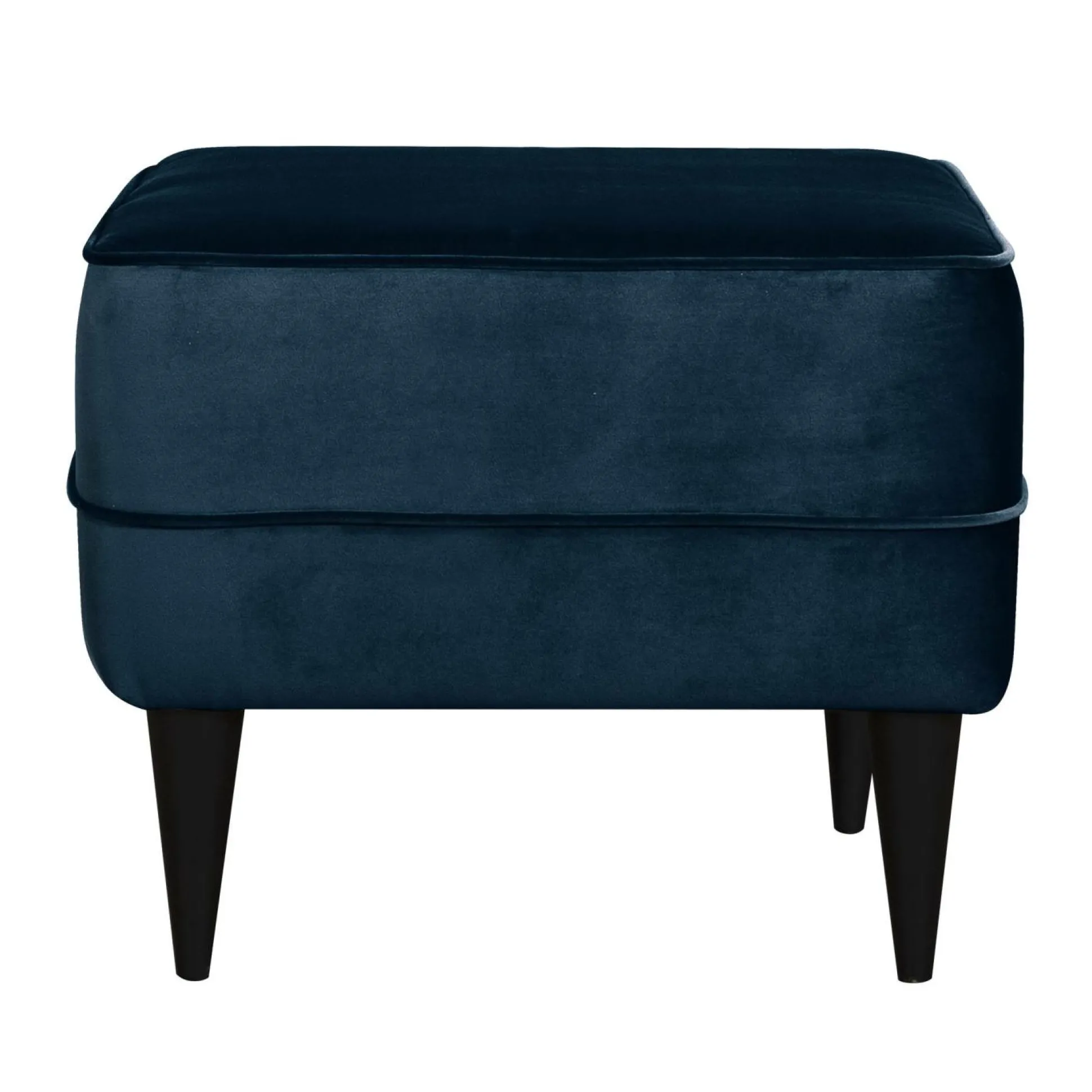 Repose-pieds velours Oscar - Bleu