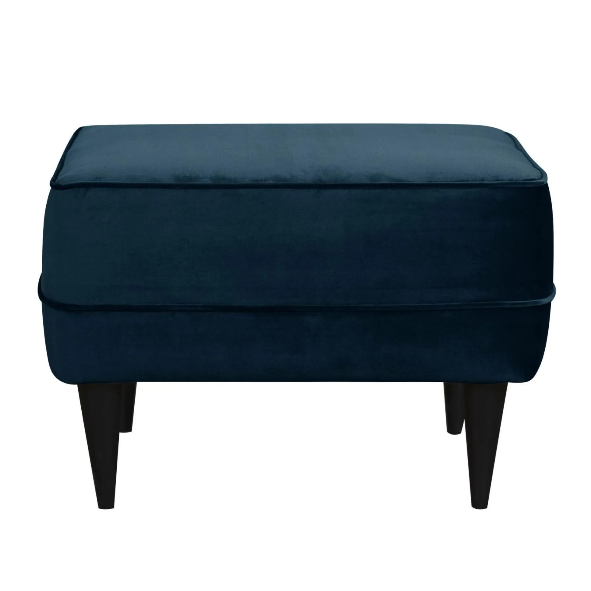 Repose-pieds velours Oscar - Bleu