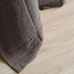 Rideau à pattes gaze de coton Cybelle - Taupe