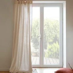 Rideau à pattes gaze de coton Cybelle - Naturel