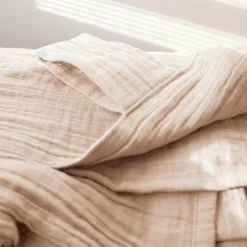 Rideau à pattes gaze de coton Cybelle - Naturel