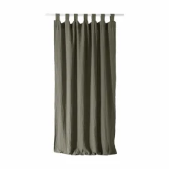 Rideau à pattes gaze de coton Cybelle - Thym