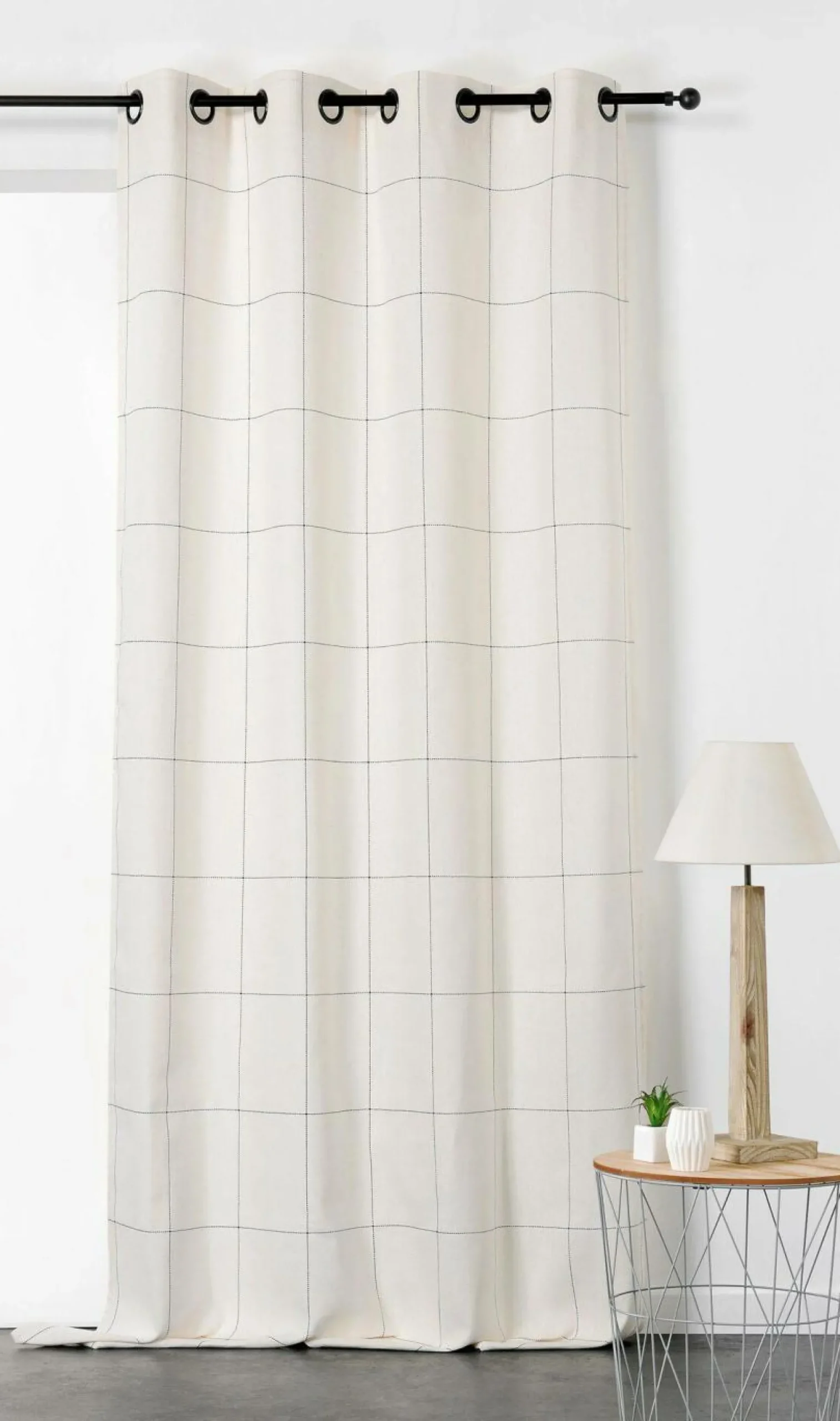 Rideau coton lin Léonin - Ecru - 135 x 260 cm