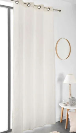 Rideau coton lin Loïs - Blanc Ivoire - 135 x 260 cm