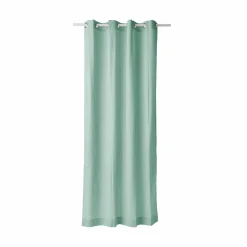 Rideau coton lin Valentine - Bleu écume