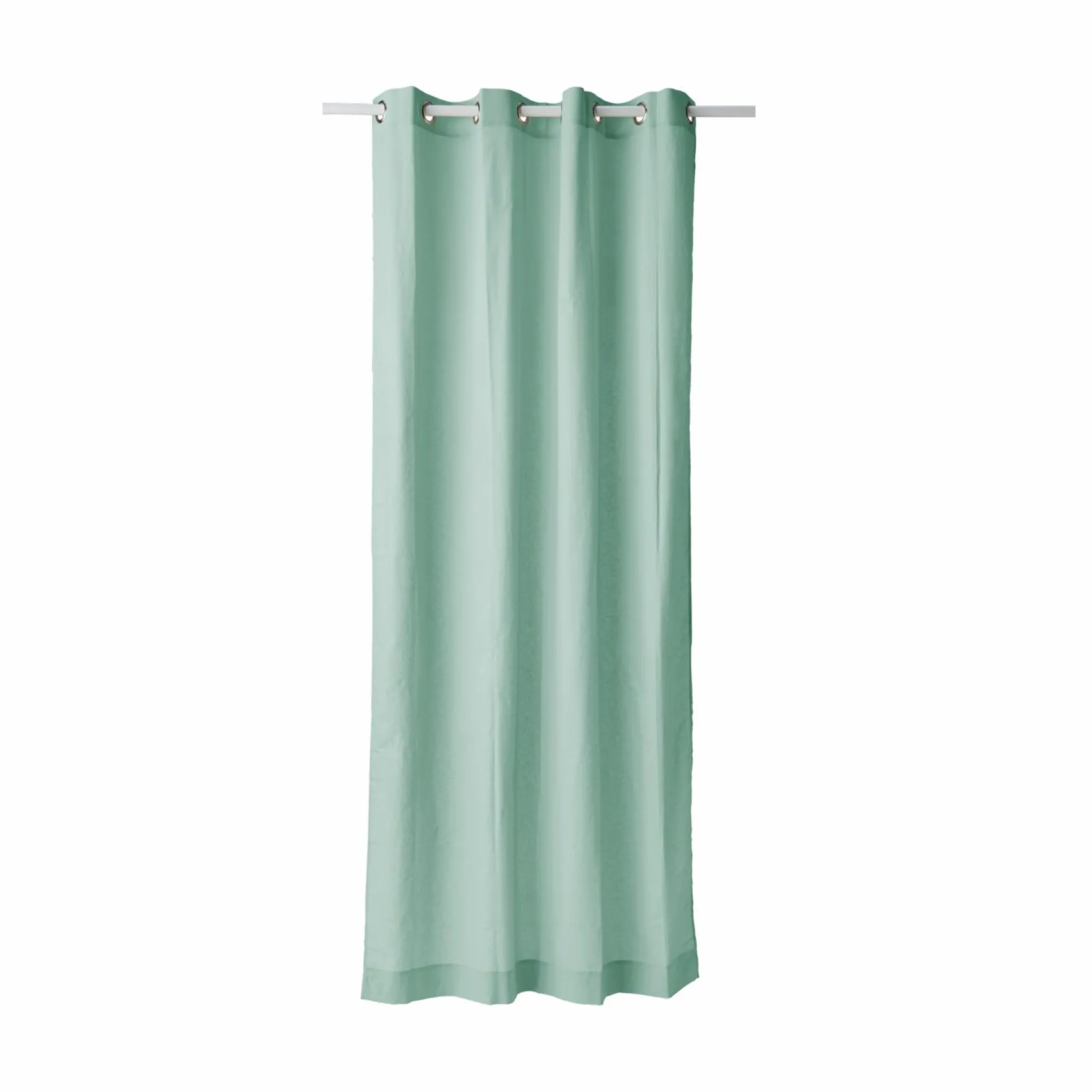 Rideau coton lin Valentine - Bleu écume