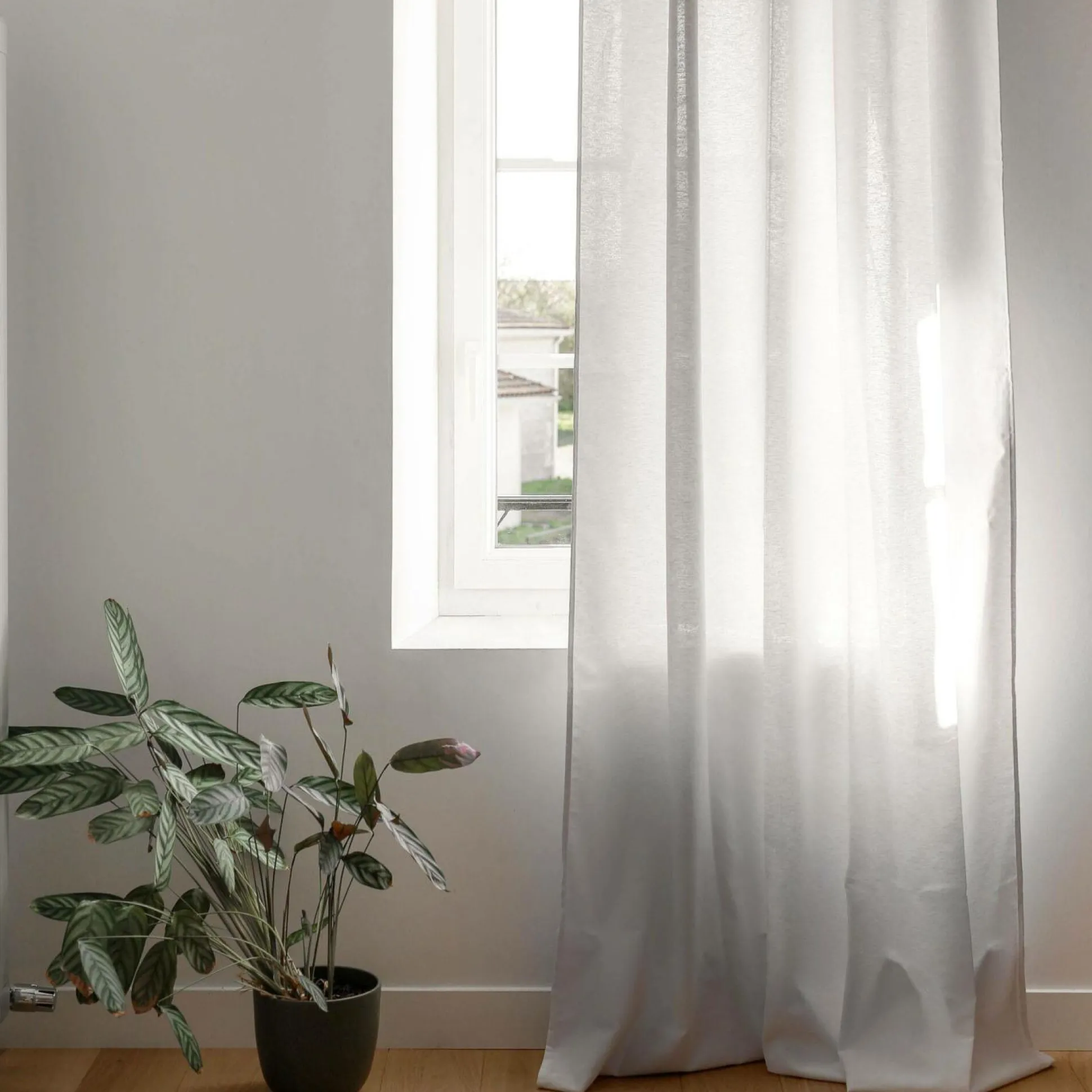 Rideau recyclé Heva - Blanc