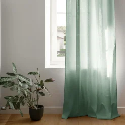 Rideau recyclé Heva - Vert Eau