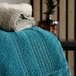 Serviette de bain coton bio Lena - Sauge - 30 x 50 cm