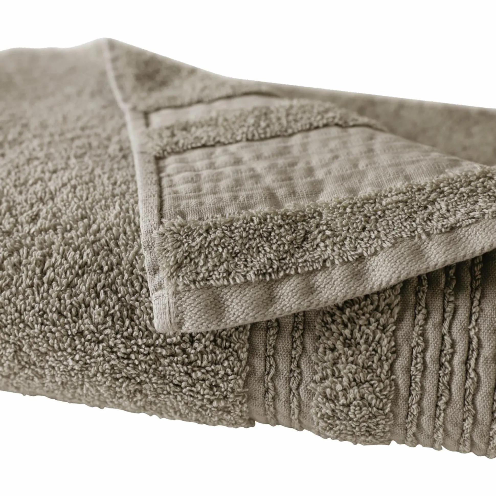 Serviette de bain coton bio Lena - Sauge - 30 x 50 cm