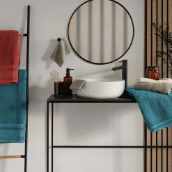 Serviette de bain coton bio Lena - Sauge - 30 x 50 cm