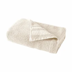 Serviette de bain coton bio Lena - Blanc Cassé - 100 x 150 cm
