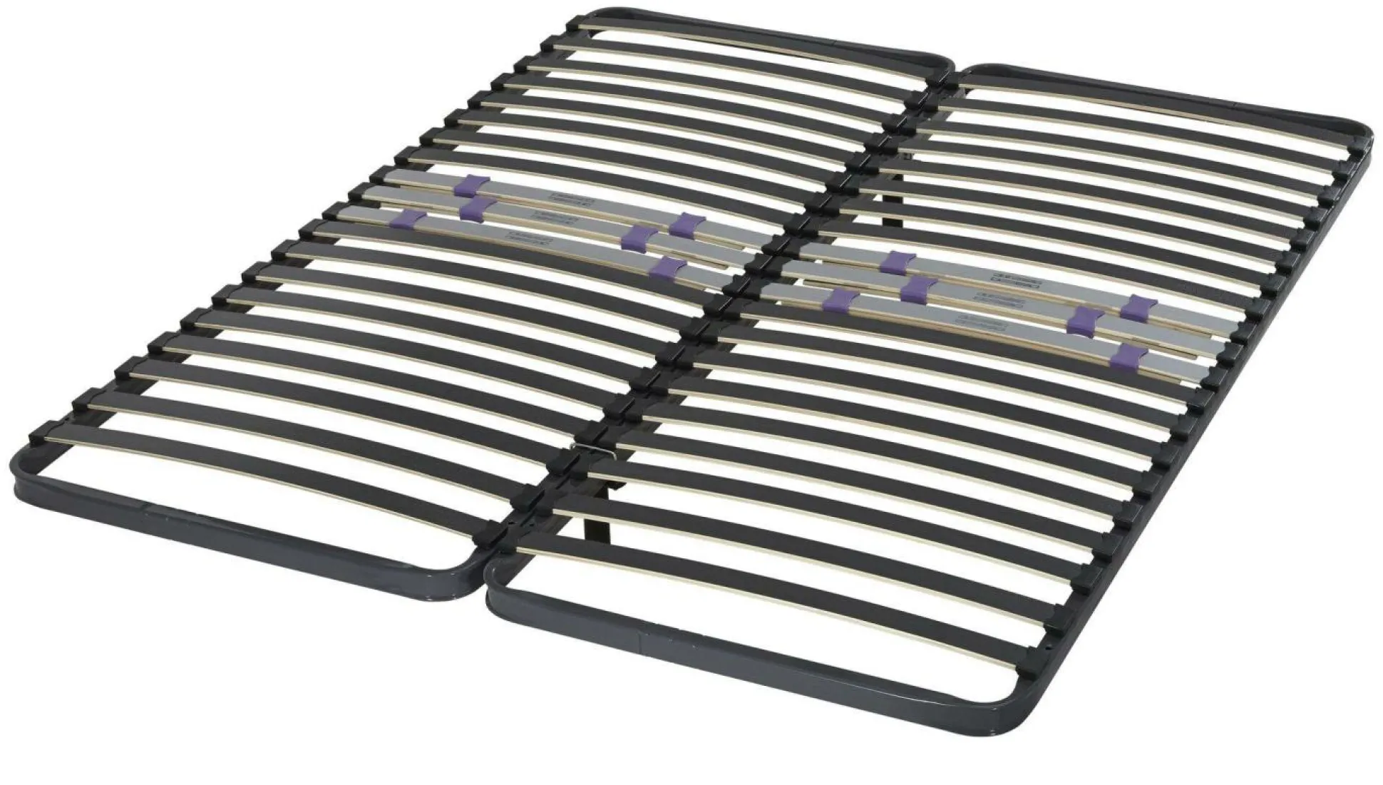 Sommier cadre à lattes réglables Erin - 2 x 80 x 200 cm