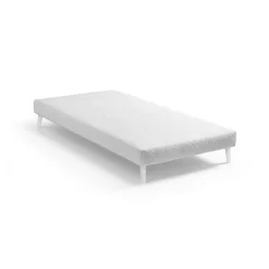 Sommier et pieds Zohra et Raphaël - Blanc - 80 x 200 cm