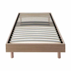 Sommier kit décor bois Elian - Chêne Clair - 90 x 190 cm