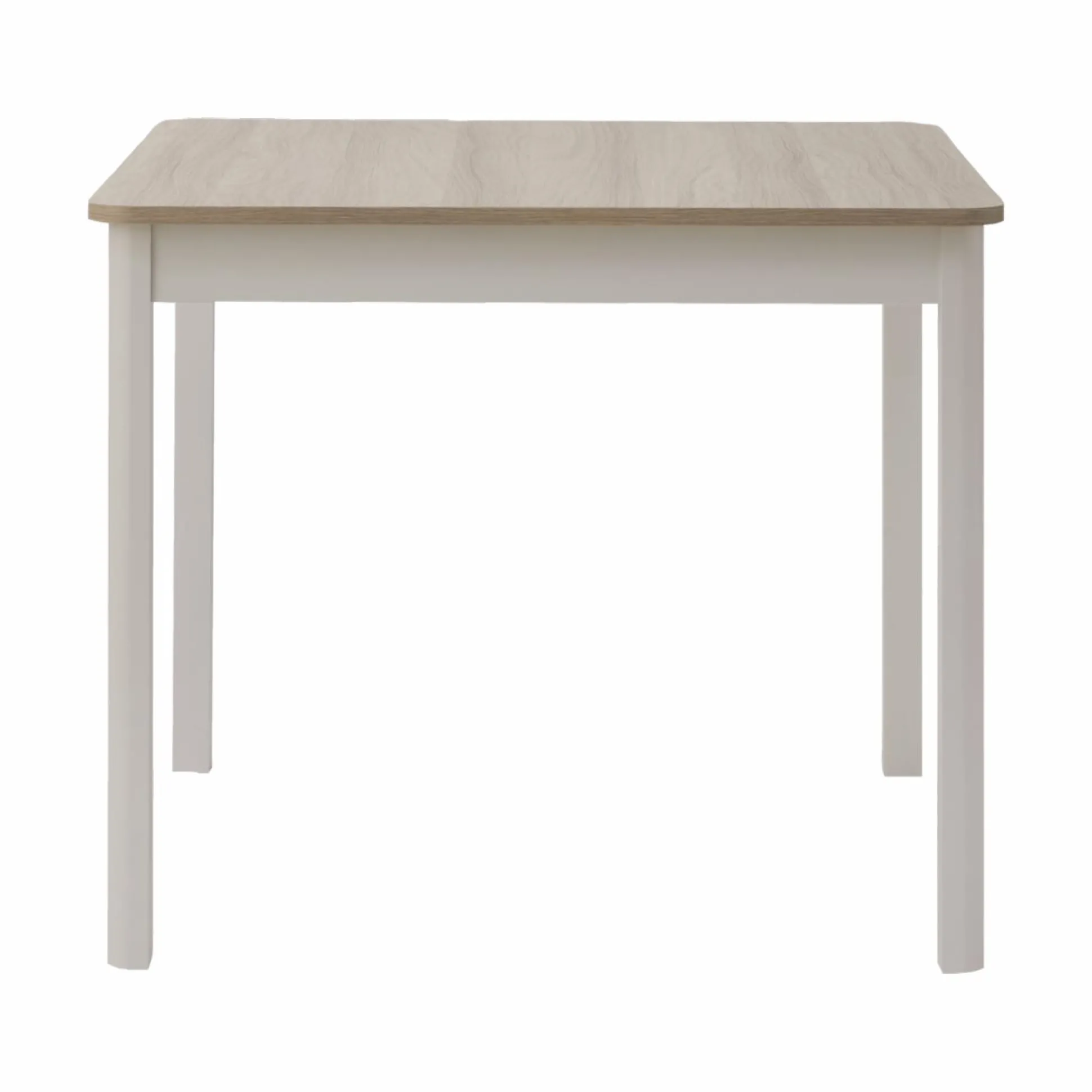 Table à manger carrée décor bois et blanc 2 à 4 personnes Adeline