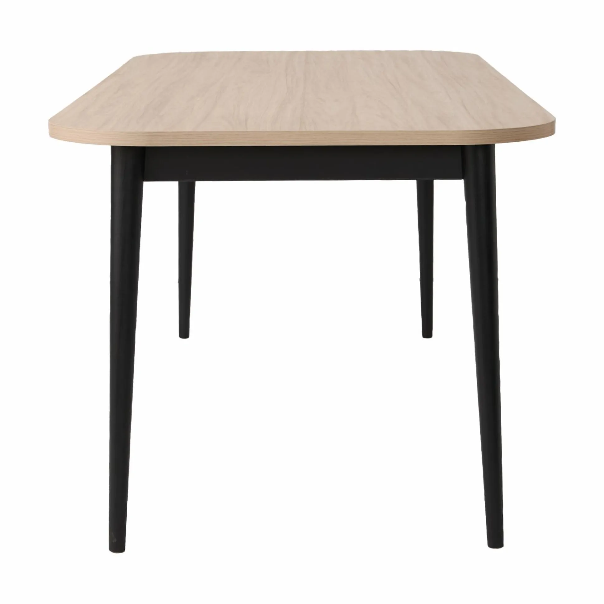 Table à manger extensible décor bois pieds métal 6 à 8 personnes Mila